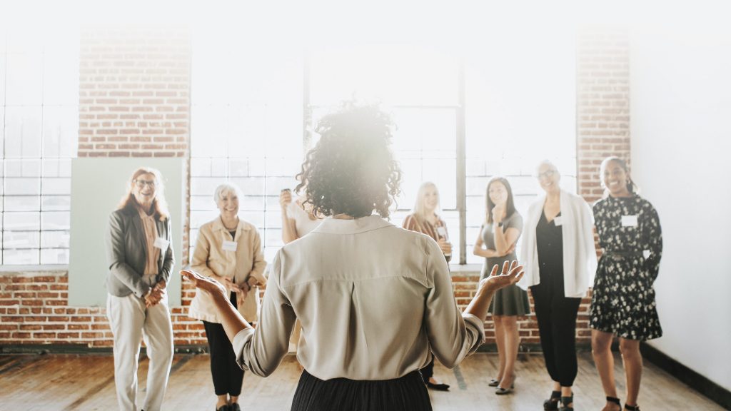 Businesswoman in a business conference
